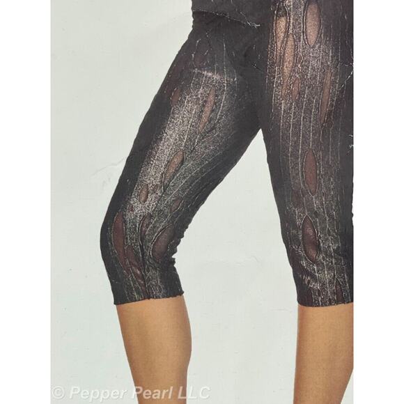 Vampire Costume Leggings Adult Extra Small Metallic for Halloween Cosplay - Picture 1 of 9